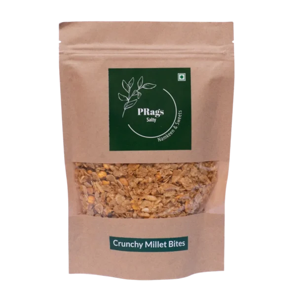 Crunchy Millet Bites - roasted healthy snacks - pragssalty
