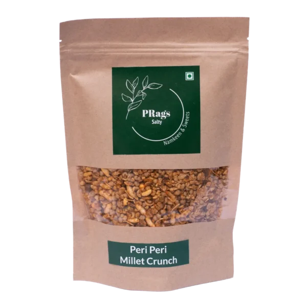 peri peri millet crunch - roasted healthy snacks - pragssalty