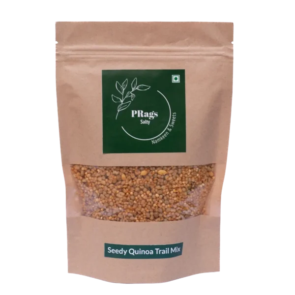Seedy Quinoa Trail Mix - roasted healthy snacks - pragssalty