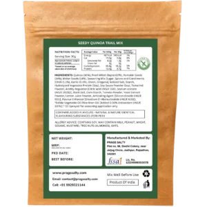 Package label - Seedy Quinoa Trail Mix